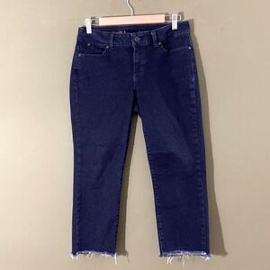 Talbots NWOT Signature Ankle, Raw hem, dark wash denim jeans 4